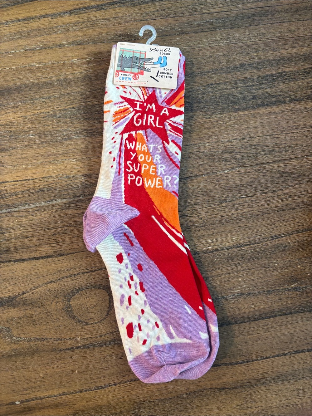 Blue Q  'I'm A Girl' Crew Socks